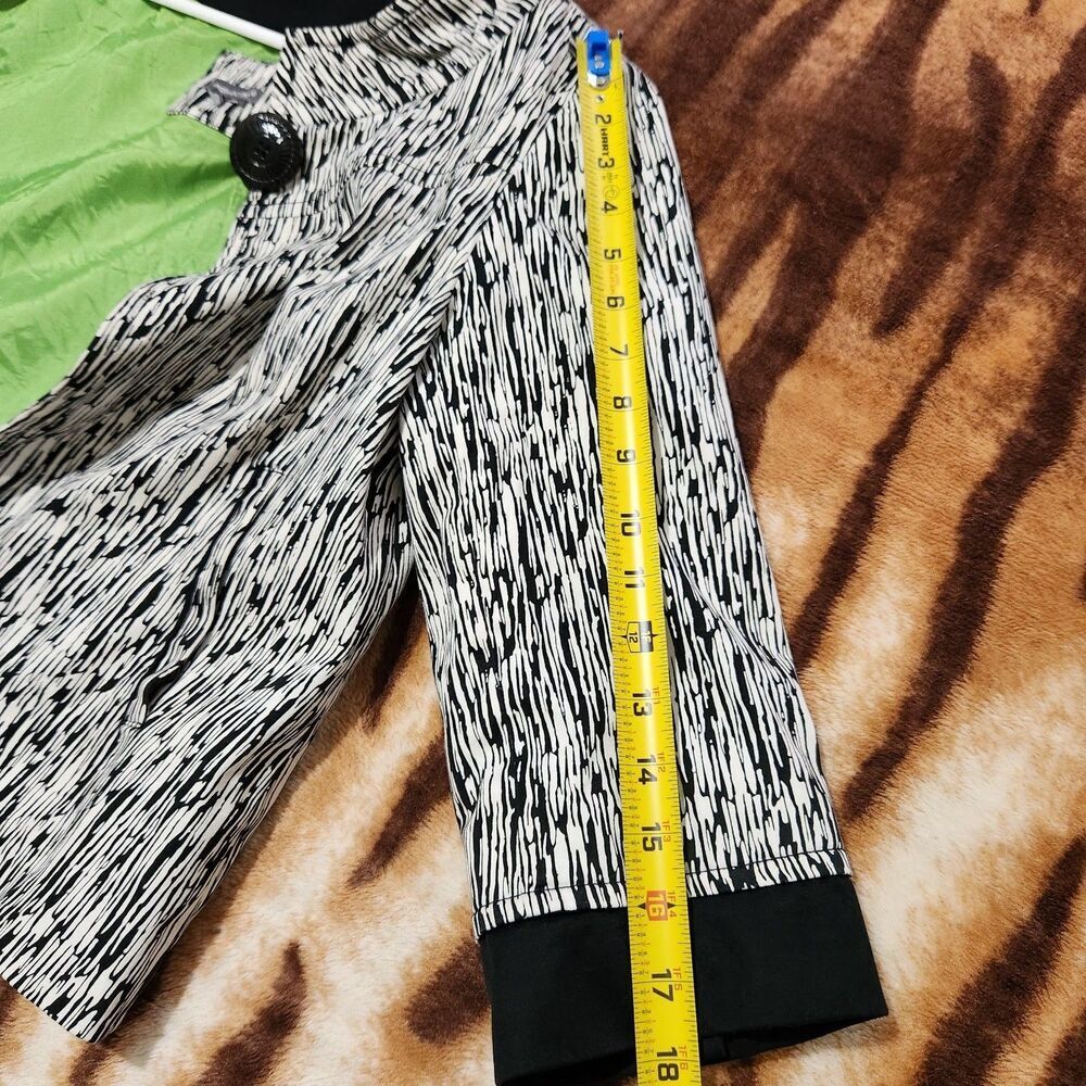 Anthrocite Blazer Size 10 White And Black Lined Green One Front Button. - Picture 5 of 12